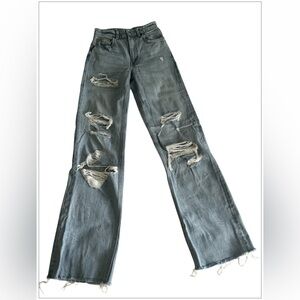 Zara Distressed Blue Jeans. Like new